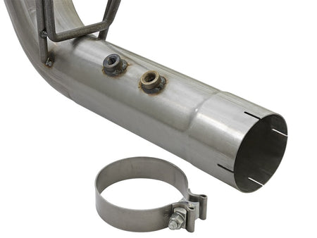 aFe Large Bore-HD 4in 409-SS DPF-Back Exhaust w/Dual Polished Tips 201