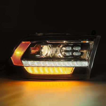 AlphaRex 09-18 Dodge Ram 2500HD LUXX LED Proj Headlights Plank Style B