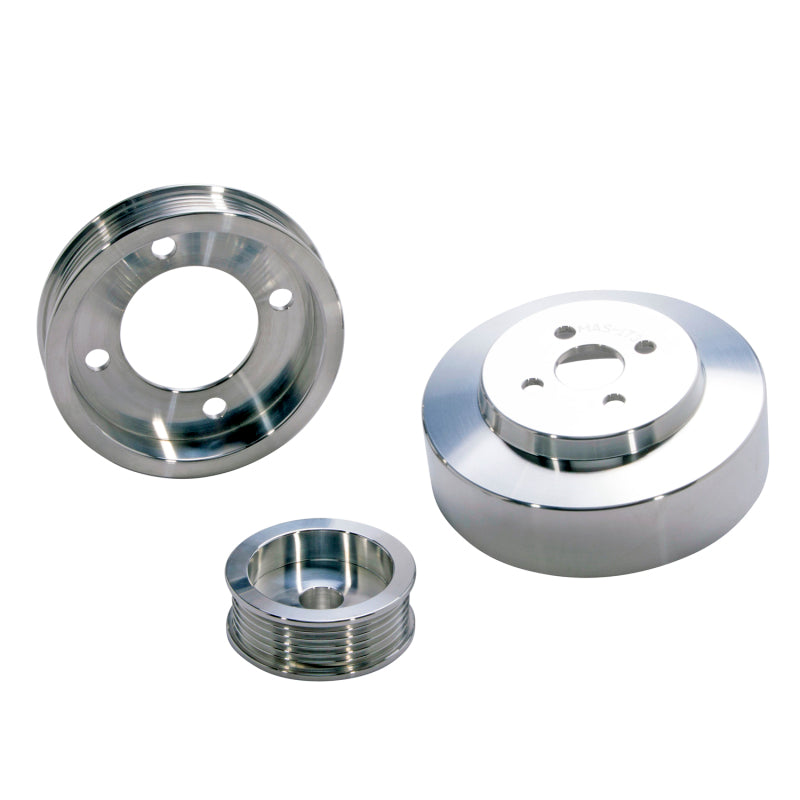 BBK 94-95 Mustang 5.0 Underdrive Pulley Kit - Lightweight CNC Billet A