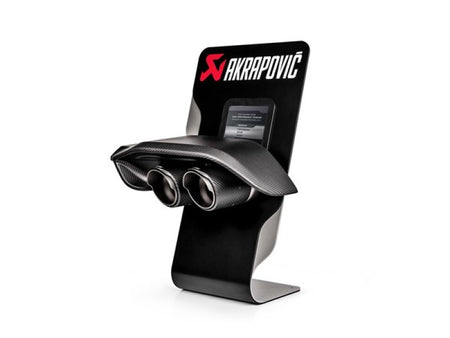 Akrapovic Counter Display with Sample Tail Pipe Set and Carbon Diffuse