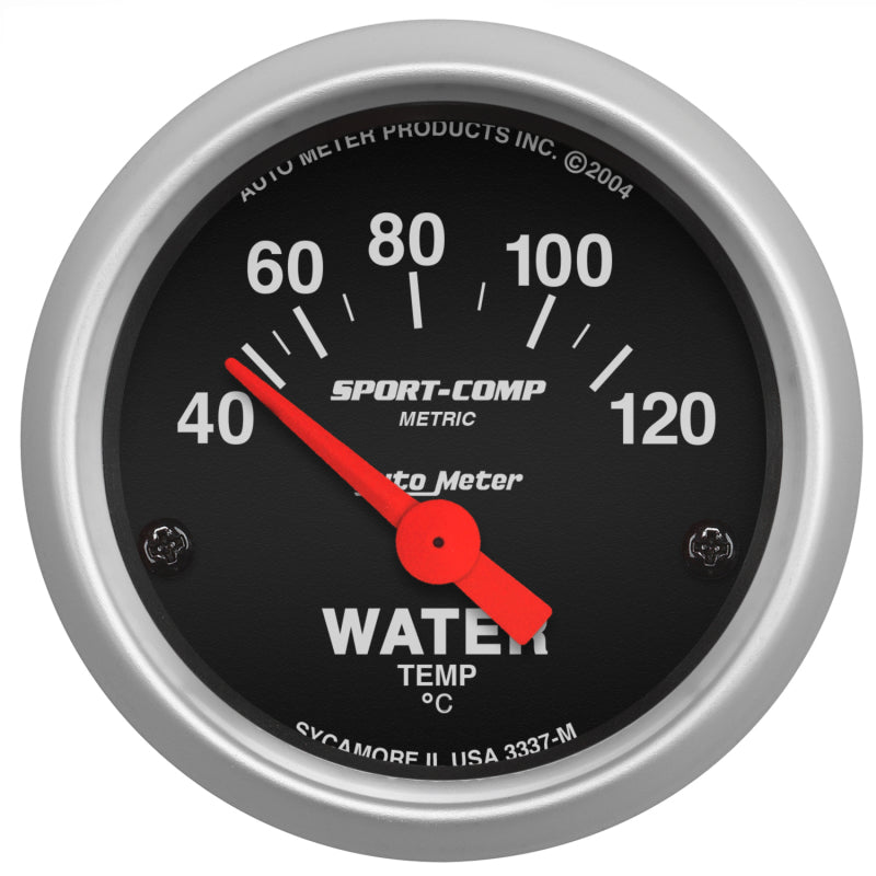 Autometer Sport-Comp 52mm 40-120 Degree Short Sweep Electronic Water T