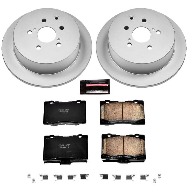 Power Stop 10-15 Lexus RX350 Rear Z17 Evolution Geomet Coated Brake Ki