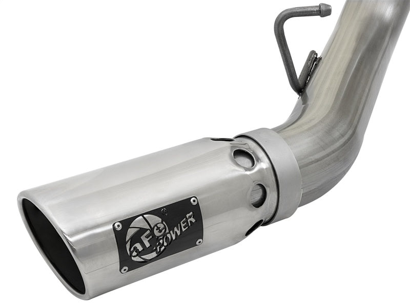 aFe Large Bore-HD 4in 409-SS DPF-Back Exhaust w/Dual Polished Tips 201