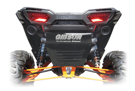 Gibson 16-18 Polaris RZR XP Turbo EPS Base 2.25in Dual Exhaust - Black