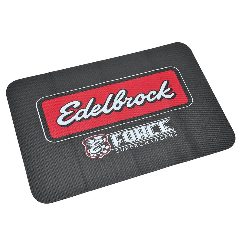 Edelbrock Racing Fender Cover - PVC Foam Mat - 2 Color Printed Edelbro