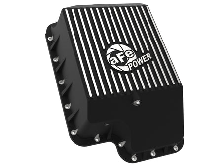 afe Transmission Pan (Black); Ford Diesel Trucks 03-10 V8-6.0/6.4L (td