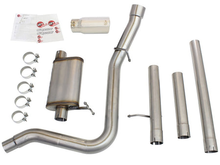 aFe MACHForce XP Exhaust 3in-3.5in SS Single Side Ext CB w/ Polish Tip