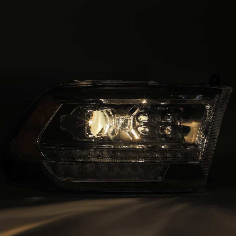 AlphaRex 09-18 Dodge Ram 2500 LUXX LED Proj Headlights Plank Style Bla