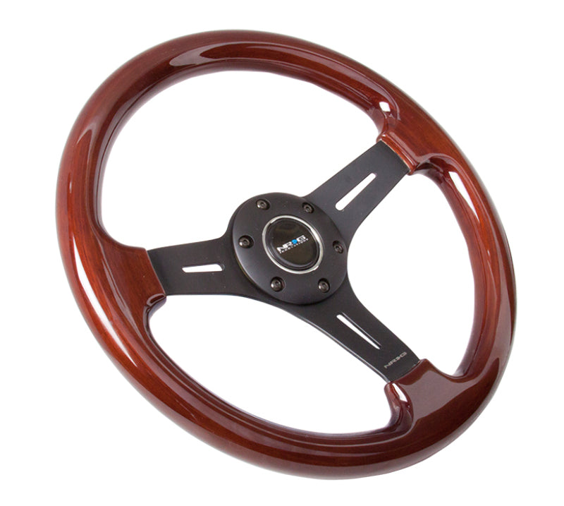 NRG Classic Wood Grain Steering Wheel (330mm) Wood Grain w/Matte Black