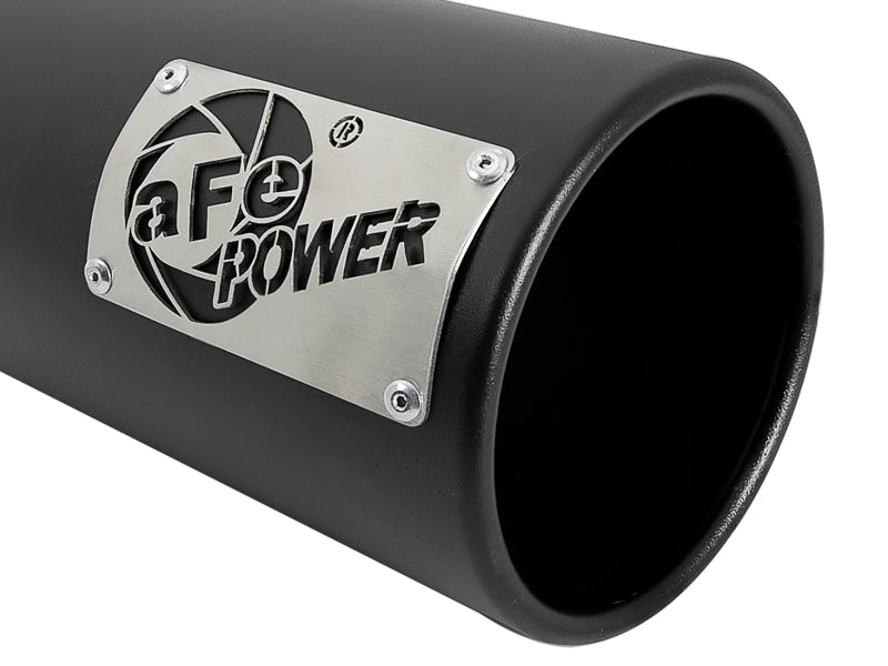 aFe SATURN 4S 4in SS Intercooled Exhaust Tip - Black 4in In x 5in Out 