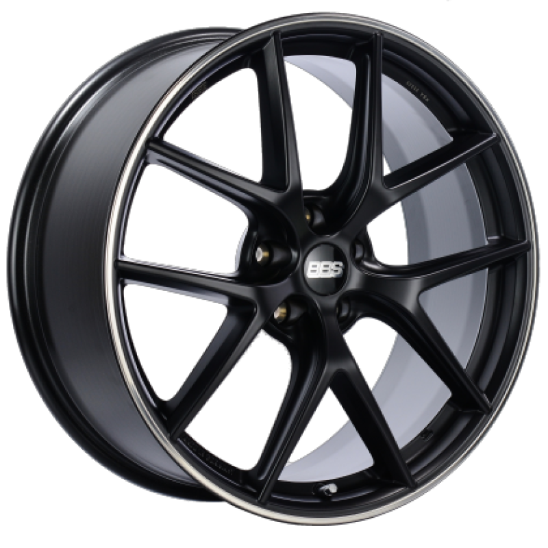 BBS CI-R 19x9 5x112 ET42 Satin Black Polished Rim Protector Wheel -82m