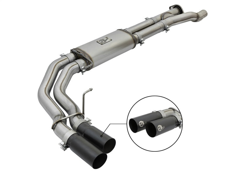 aFe POWER Rebel Series 3in 409 SS Cat Back Exhaust w/ Black Tips 17 Fo