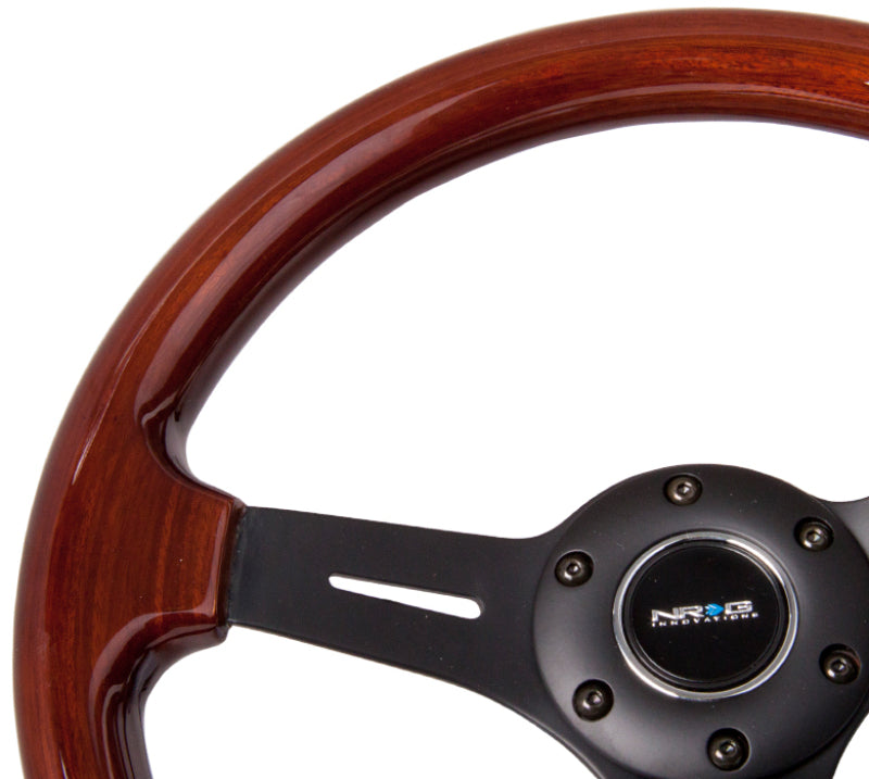 NRG Classic Wood Grain Steering Wheel (330mm) Wood Grain w/Matte Black