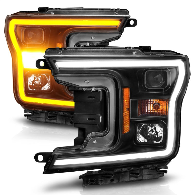 ANZO 2018-2020 Ford F-150 Projector Headlight w/ Plank Style Switchbac