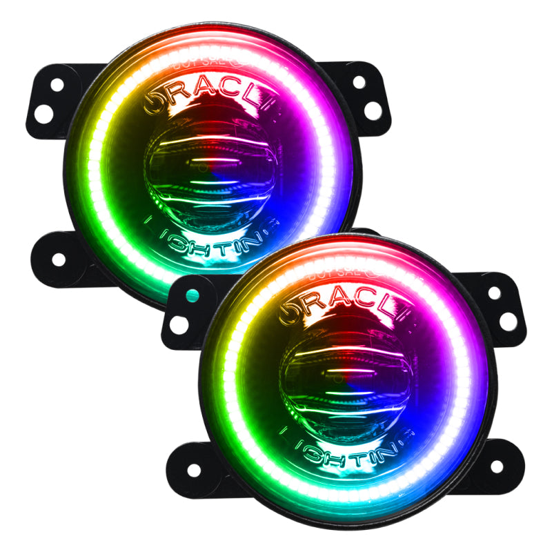 Oracle Jeep Wrangler JK/JL/JT High Performance W LED Fog Lights - ColorSHIFT - Dynamic