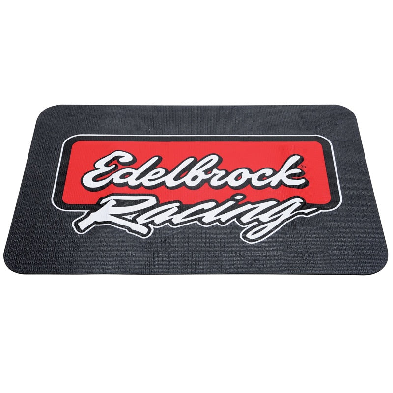 Edelbrock Racing Fender Cover - PVC Foam Mat - 2 Color Printed Edelbro