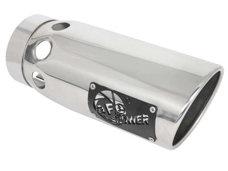 aFe Large Bore-HD 3in 409-SS DPF-Back Exhaust System w/ Polished Tip 1