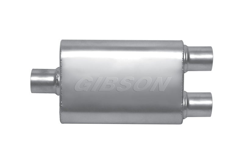 Gibson MWA Superflow Center/Dual Oval Muffler - 4x9x14in/3in Inlet/2.5