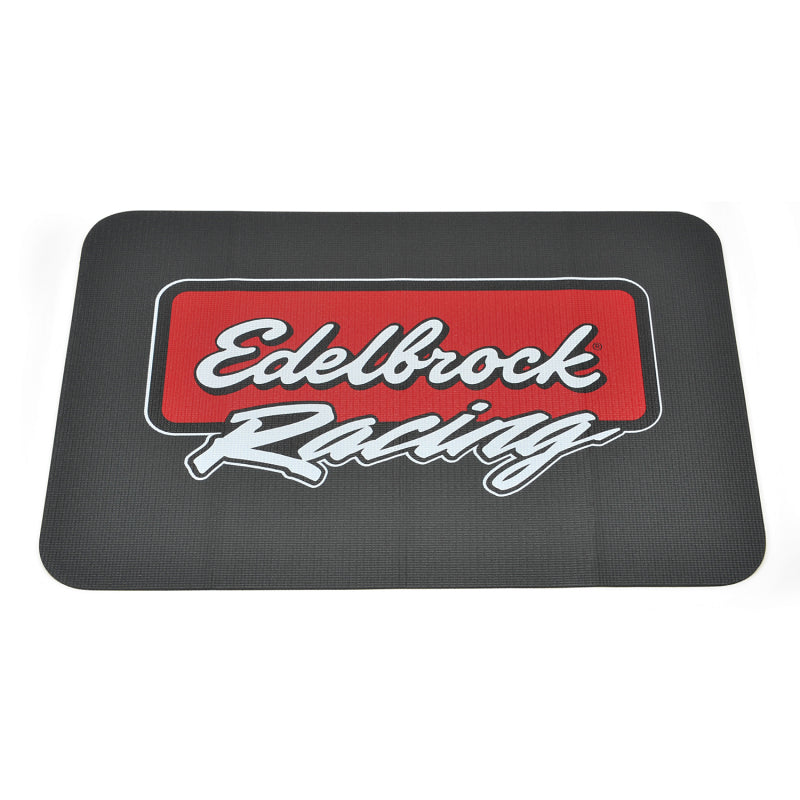 Edelbrock Racing Fender Cover - PVC Foam Mat - 2 Color Printed Edelbro